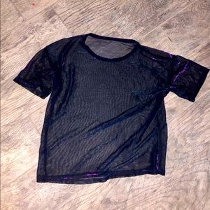 See through holographic tshirt